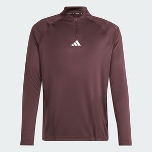 ADIDAS GYM HEAT QUARTER-ZIP LONG SLEEVE TEE